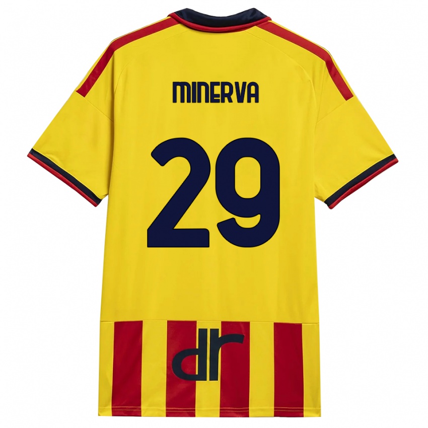 נשים Francesco Minerva #29 צהוב אדום ג'רזי ביתית 2026/27 חולצה קצרה