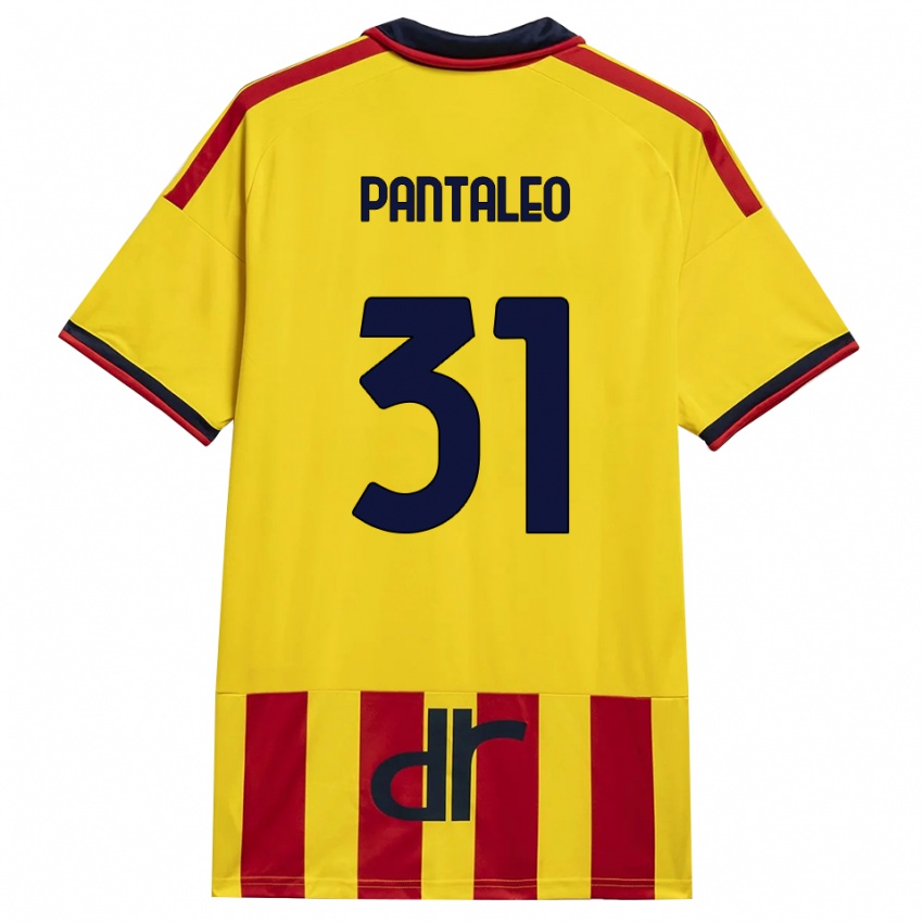 נשים Dario Pantaleo #31 צהוב אדום ג'רזי ביתית 2026/27 חולצה קצרה