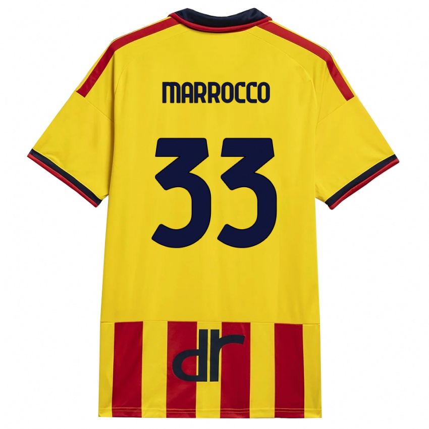 נשים Iacopo Marrocco #33 צהוב אדום ג'רזי ביתית 2026/27 חולצה קצרה