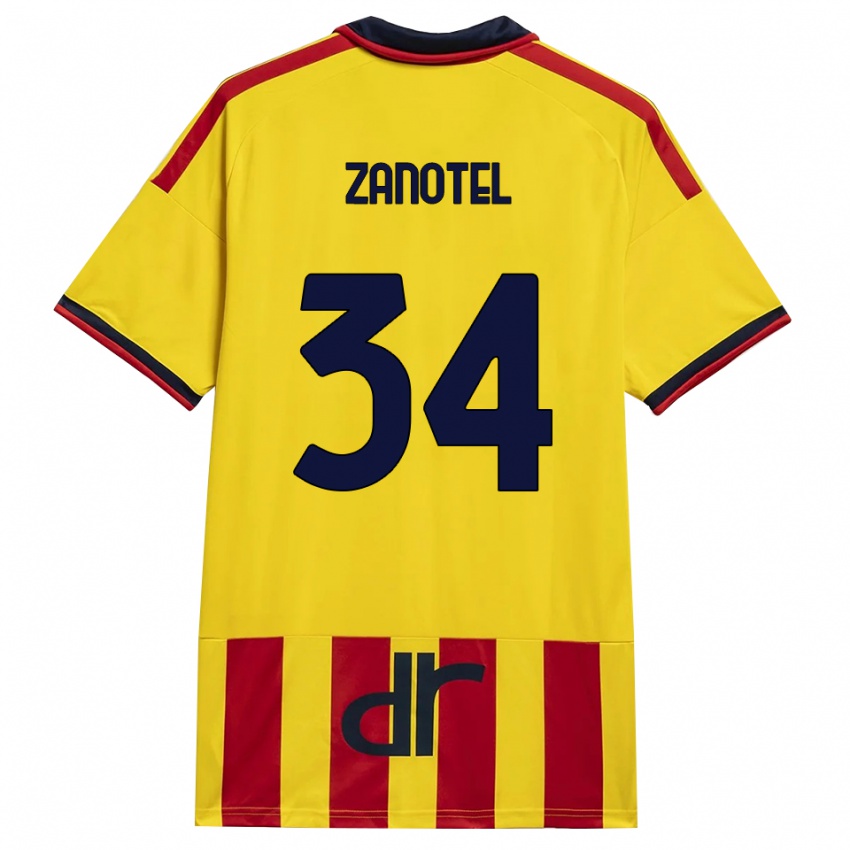 נשים Giovanni Zanotel #34 צהוב אדום ג'רזי ביתית 2026/27 חולצה קצרה