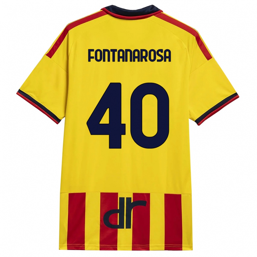 נשים Andrea Fontanarosa #40 צהוב אדום ג'רזי ביתית 2026/27 חולצה קצרה