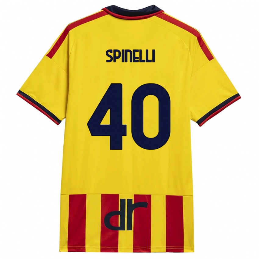 נשים Nicolò Spinelli #40 צהוב אדום ג'רזי ביתית 2026/27 חולצה קצרה