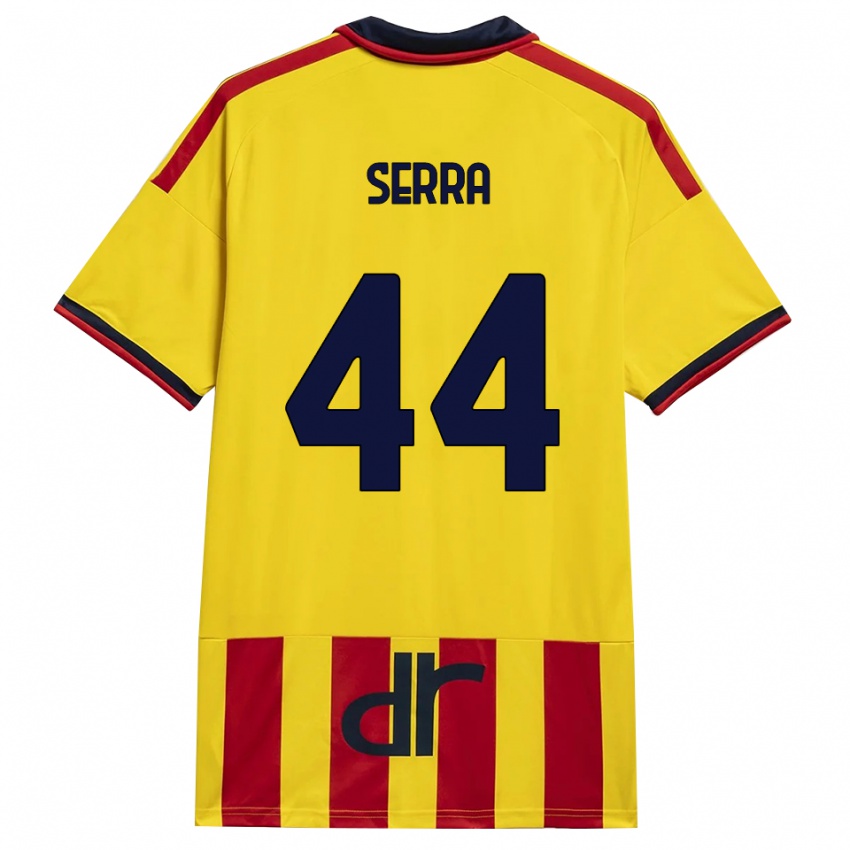 נשים Francesco Serra #44 צהוב אדום ג'רזי ביתית 2026/27 חולצה קצרה
