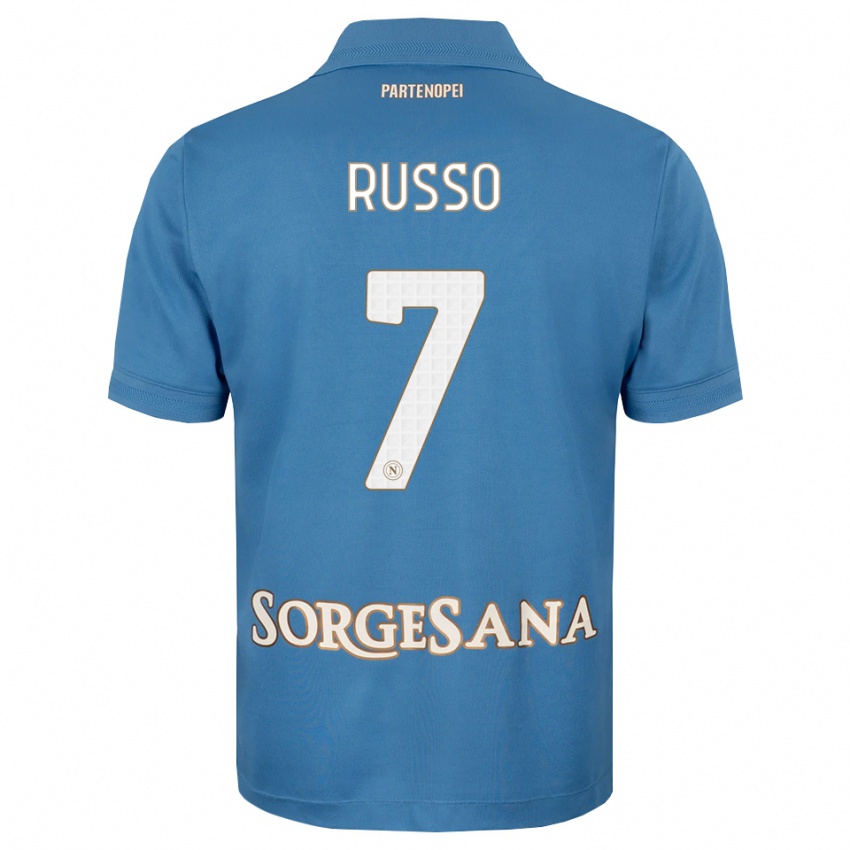 נשים Giorgio Russo #7 כחול ערפיח לבן ג'רזי ביתית 2026/27 חולצה קצרה