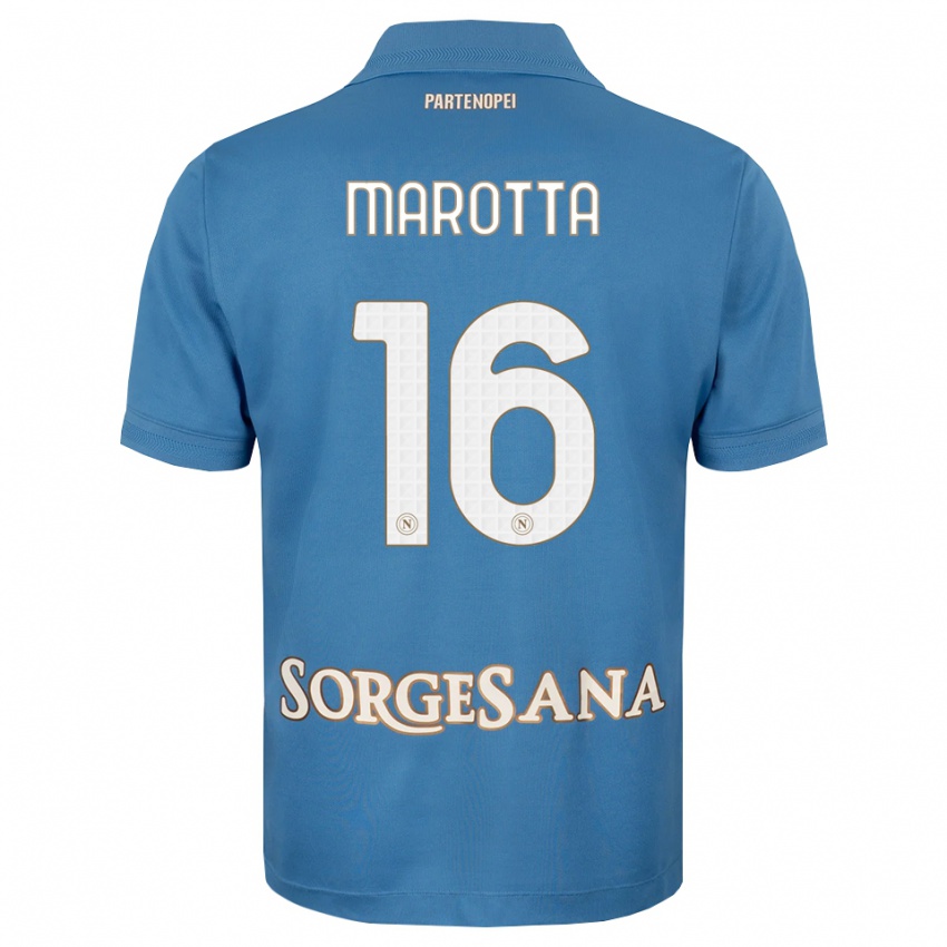 נשים Gabriele Marotta #16 כחול ערפיח לבן ג'רזי ביתית 2026/27 חולצה קצרה