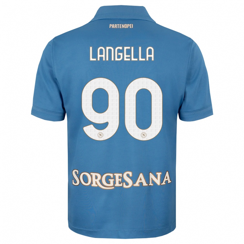 נשים Gabriella Langella #90 כחול ערפיח לבן ג'רזי ביתית 2026/27 חולצה קצרה