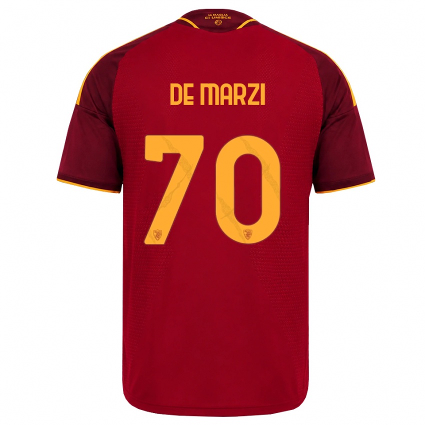 נשים Giorgio De Marzi #70 אדום זהוב צהוב ג'רזי ביתית 2026/27 חולצה קצרה