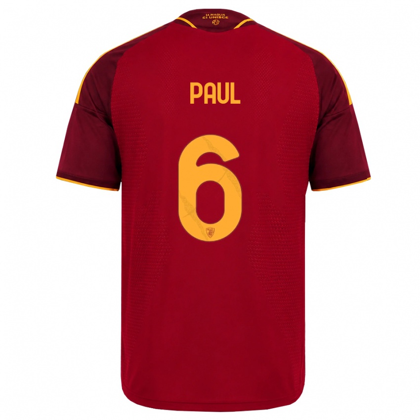 נשים Daniele Paul #6 אדום זהוב צהוב ג'רזי ביתית 2026/27 חולצה קצרה נשים Daniele Paul #6 אדום זהוב צהוב ג'רזי ביתית 2026/27 חולצה קצרה