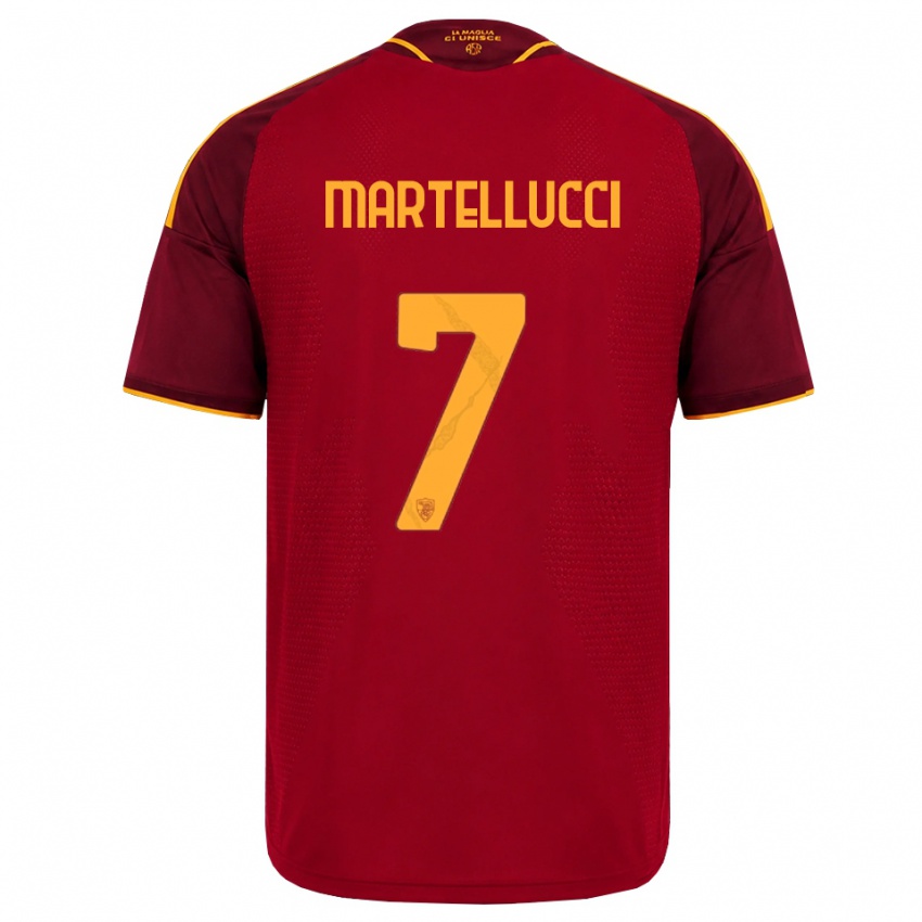 נשים Federico Martellucci #7 אדום זהוב צהוב ג'רזי ביתית 2026/27 חולצה קצרה