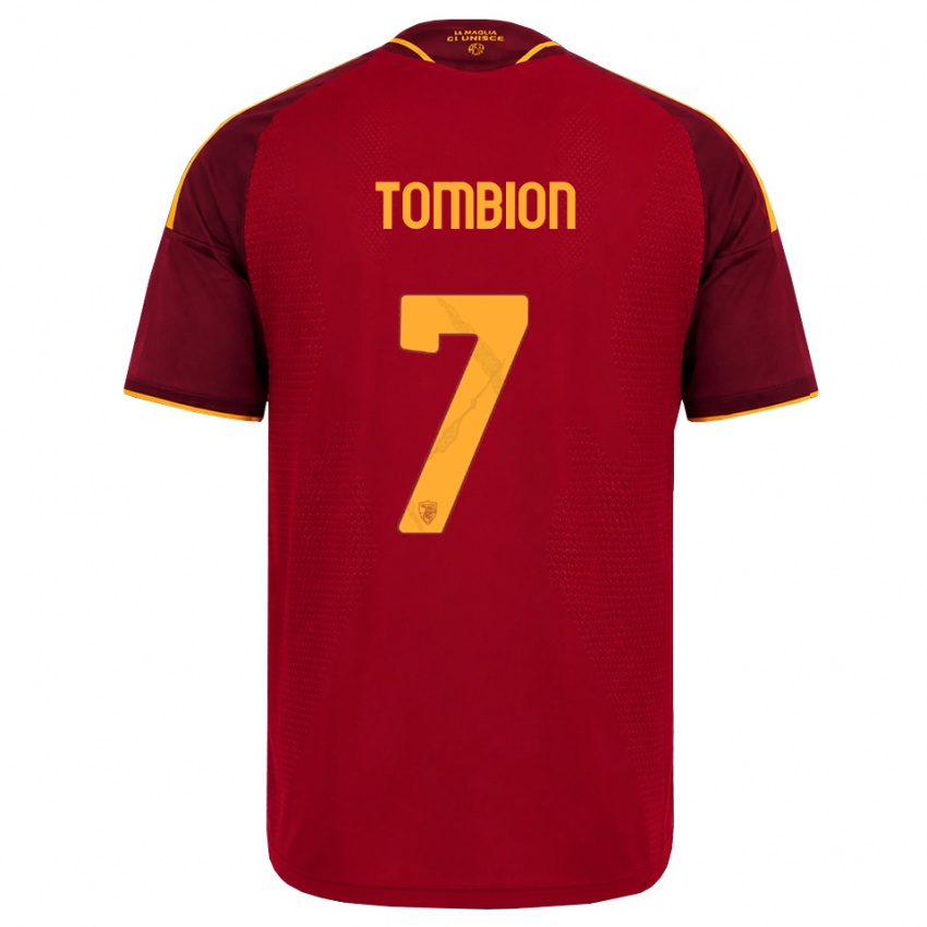 נשים Gianmarco Tombion #7 אדום זהוב צהוב ג'רזי ביתית 2026/27 חולצה קצרה