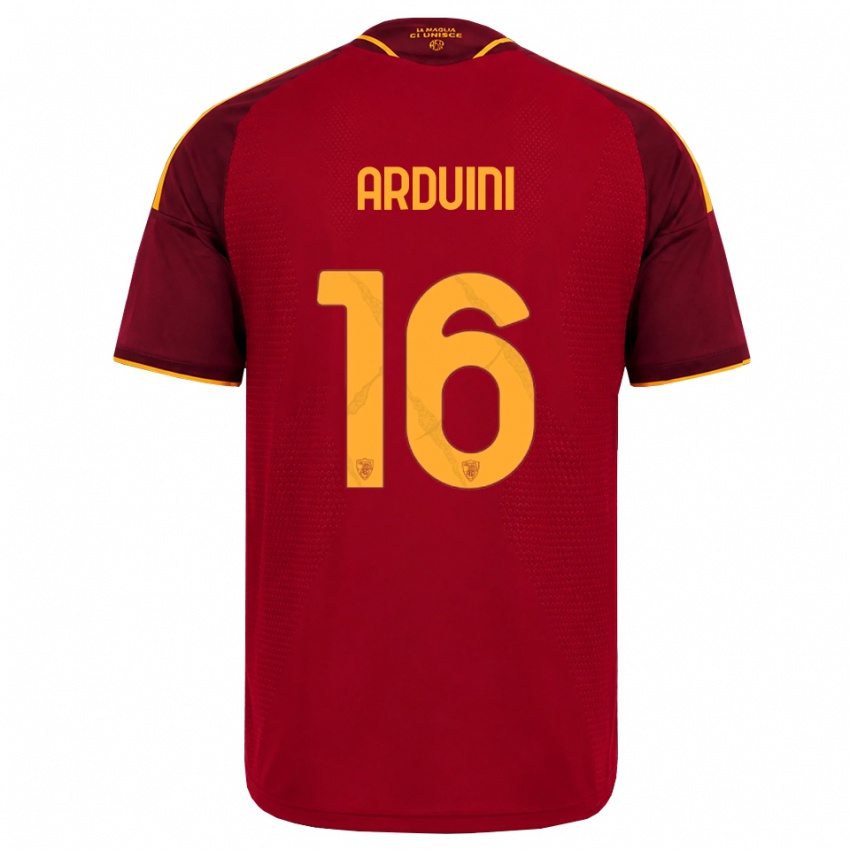נשים Giacomo Arduini #16 אדום זהוב צהוב ג'רזי ביתית 2026/27 חולצה קצרה