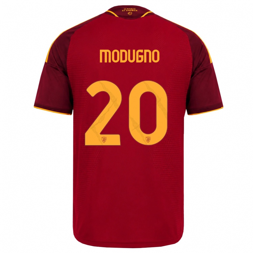 נשים Emanuele Modugno #20 אדום זהוב צהוב ג'רזי ביתית 2026/27 חולצה קצרה