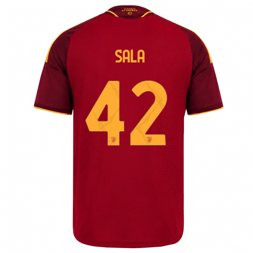 נשים Edoardo Sala #42 אדום זהוב צהוב ג'רזי ביתית 2026/27 חולצה קצרה
