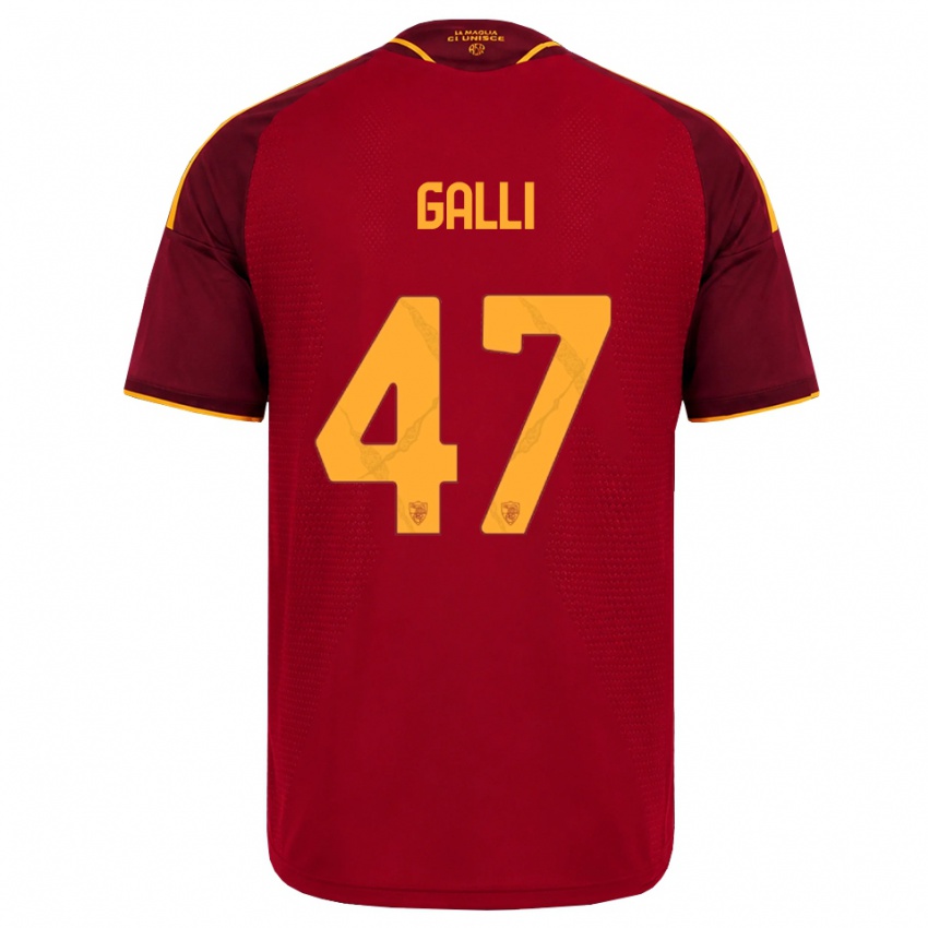 נשים Giulia Galli #47 אדום זהוב צהוב ג'רזי ביתית 2026/27 חולצה קצרה