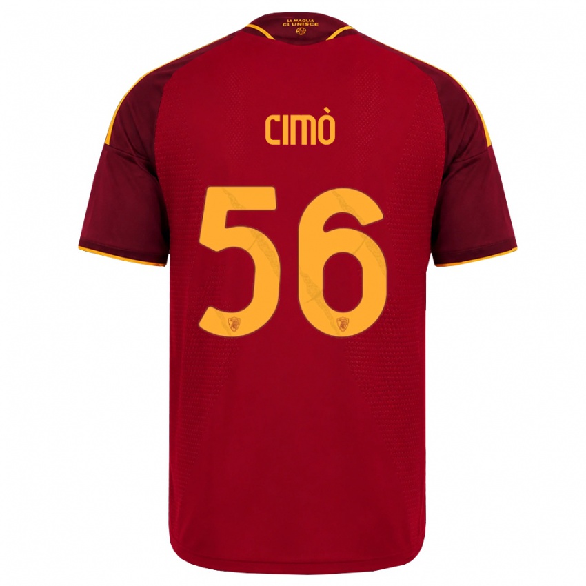 נשים Giada Cimò #56 אדום זהוב צהוב ג'רזי ביתית 2026/27 חולצה קצרה