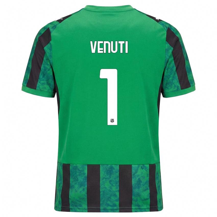 נשים Gioele Venuti #1 ירוק שחור לבן ג'רזי ביתית 2026/27 חולצה קצרה