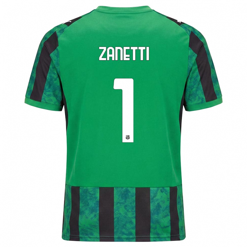 נשים Ercole Zanetti #1 ירוק שחור לבן ג'רזי ביתית 2026/27 חולצה קצרה