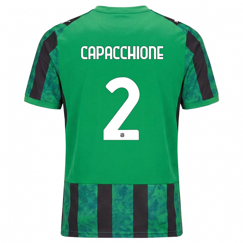 נשים Cristian Capacchione #2 ירוק שחור לבן ג'רזי ביתית 2026/27 חולצה קצרה