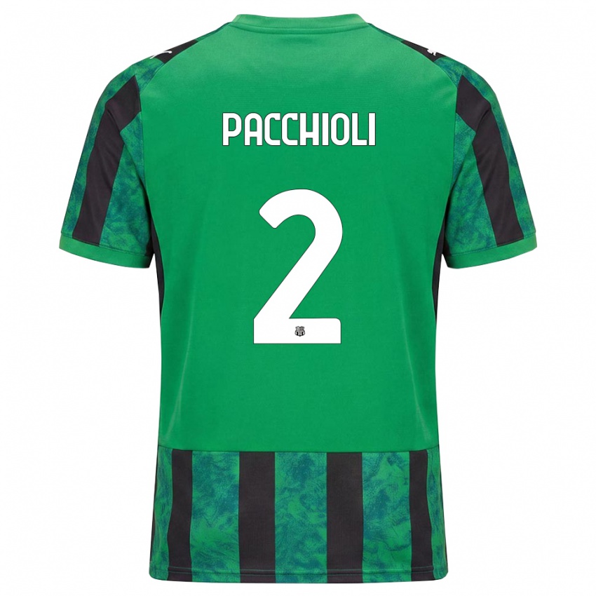 נשים Devis Pacchioli #2 ירוק שחור לבן ג'רזי ביתית 2026/27 חולצה קצרה