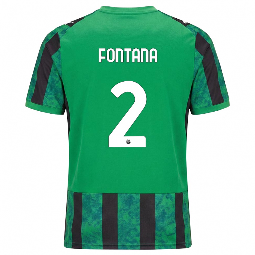 נשים Fabrizio Fontana #2 ירוק שחור לבן ג'רזי ביתית 2026/27 חולצה קצרה