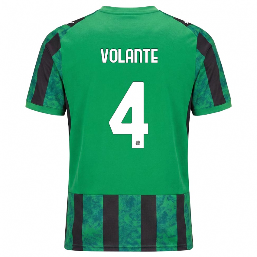 נשים Giulio Volante #4 ירוק שחור לבן ג'רזי ביתית 2026/27 חולצה קצרה