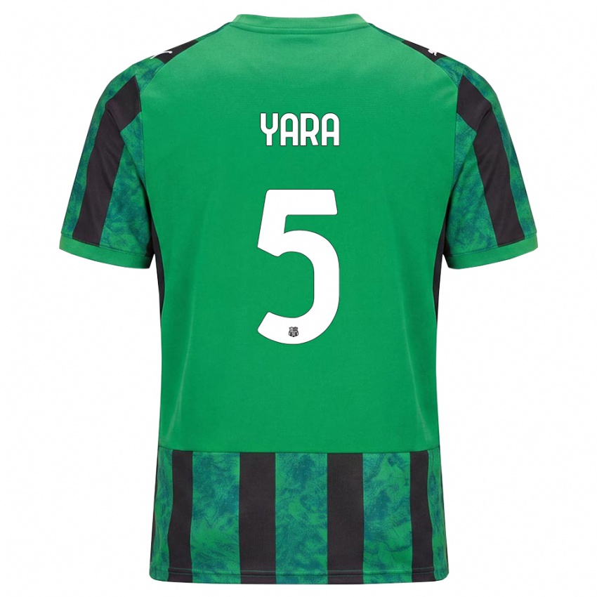 נשים Moussa Yara #5 ירוק שחור לבן ג'רזי ביתית 2026/27 חולצה קצרה