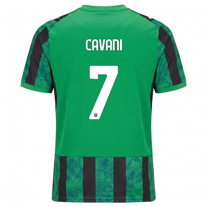נשים Lorenzo Cavani #7 ירוק שחור לבן ג'רזי ביתית 2026/27 חולצה קצרה