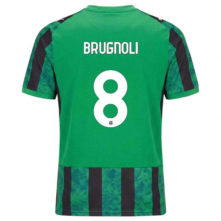 נשים Giuseppe Brugnoli #8 ירוק שחור לבן ג'רזי ביתית 2026/27 חולצה קצרה