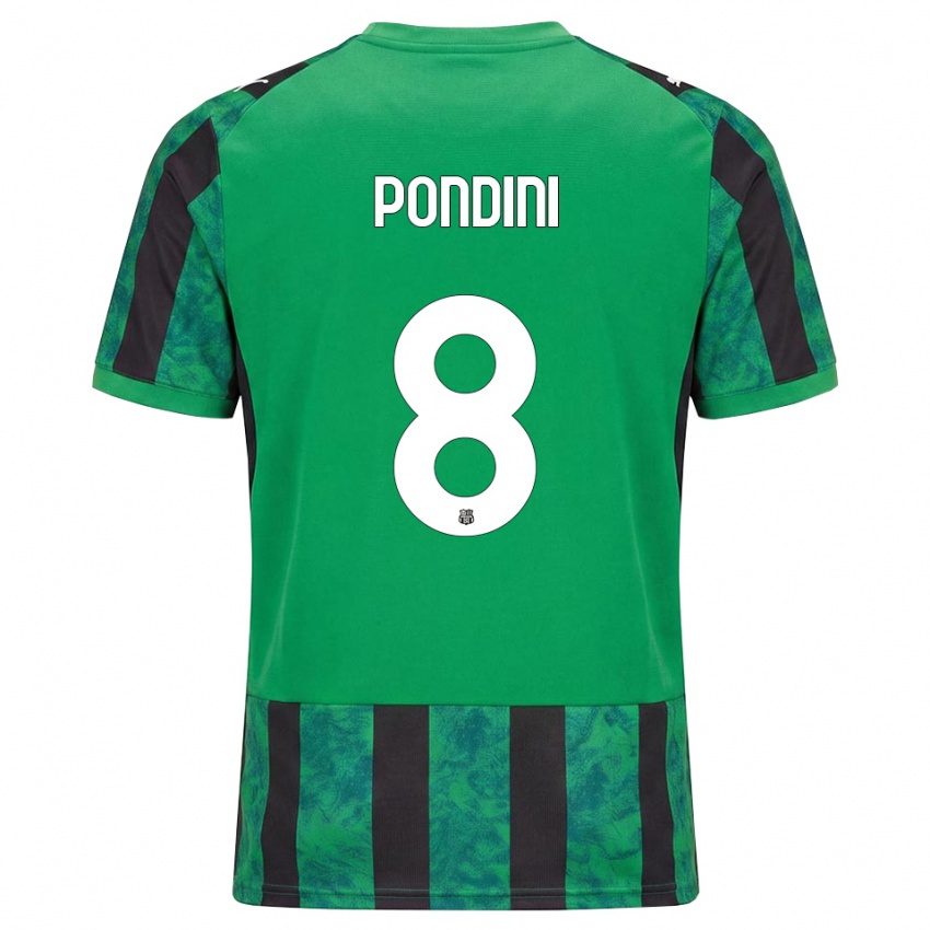 נשים Giada Pondini #8 ירוק שחור לבן ג'רזי ביתית 2026/27 חולצה קצרה