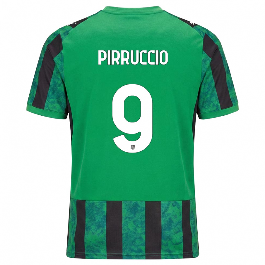 נשים Federico Pirruccio #9 ירוק שחור לבן ג'רזי ביתית 2026/27 חולצה קצרה