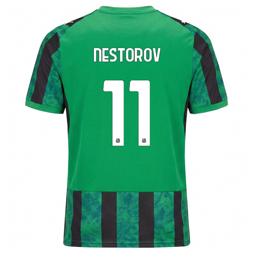 נשים Dean Nestorov #11 ירוק שחור לבן ג'רזי ביתית 2026/27 חולצה קצרה