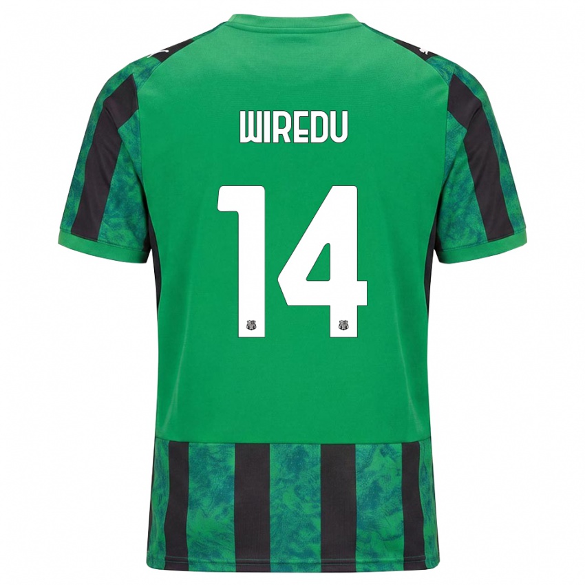נשים Francis Wiredu #14 ירוק שחור לבן ג'רזי ביתית 2026/27 חולצה קצרה