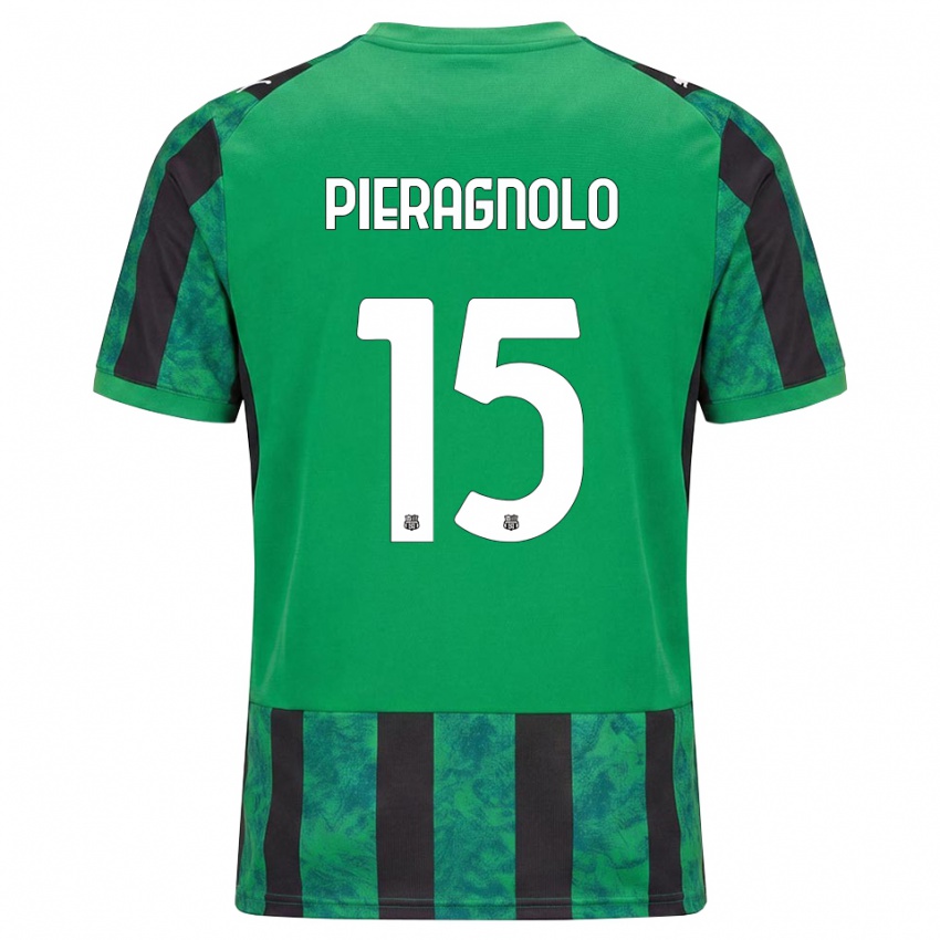 נשים Edoardo Pieragnolo #15 ירוק שחור לבן ג'רזי ביתית 2026/27 חולצה קצרה