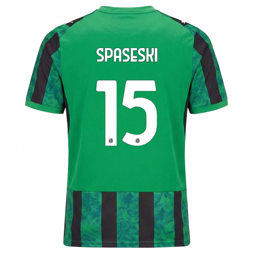נשים Dejan Spaseski #15 ירוק שחור לבן ג'רזי ביתית 2026/27 חולצה קצרה