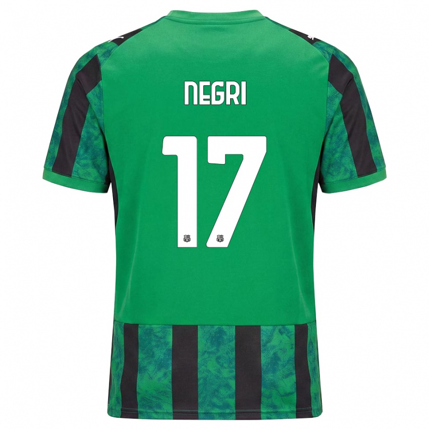 נשים Gabriele Negri #17 ירוק שחור לבן ג'רזי ביתית 2026/27 חולצה קצרה