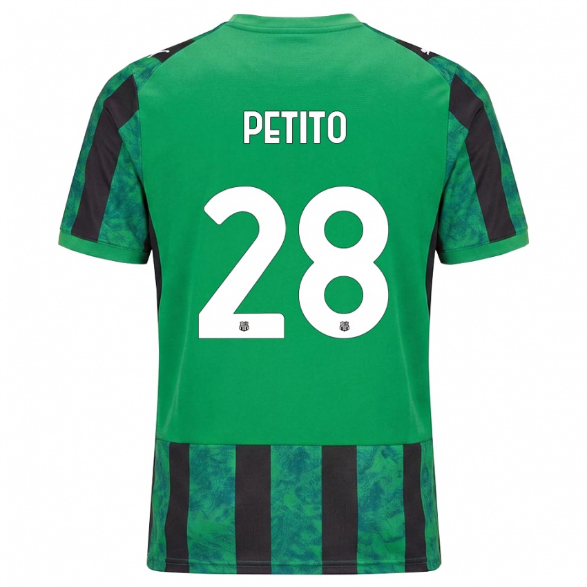 נשים Christian Petito #28 ירוק שחור לבן ג'רזי ביתית 2026/27 חולצה קצרה