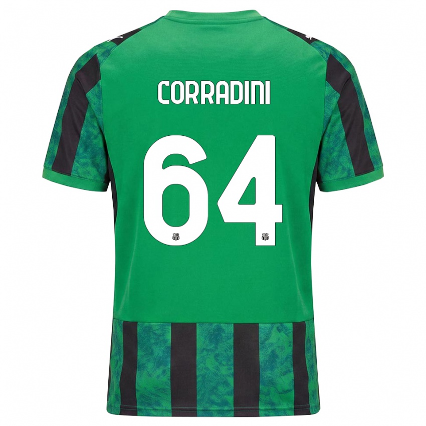 נשים Francesco Corradini #64 ירוק שחור לבן ג'רזי ביתית 2026/27 חולצה קצרה