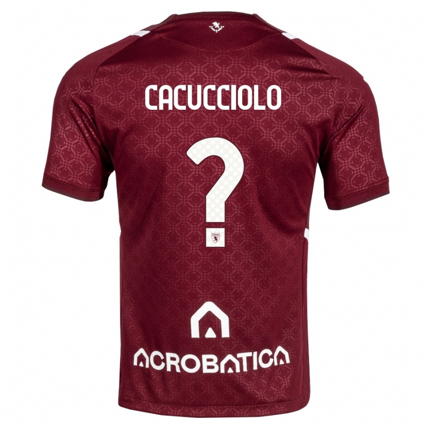 נשים Giulio Cacucciolo #0 בורדו לבן ג'רזי ביתית 2026/27 חולצה קצרה