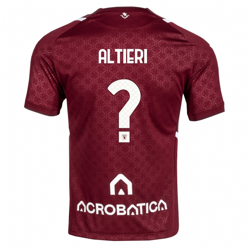 נשים Immanuel Altieri #0 בורדו לבן ג'רזי ביתית 2026/27 חולצה קצרה
