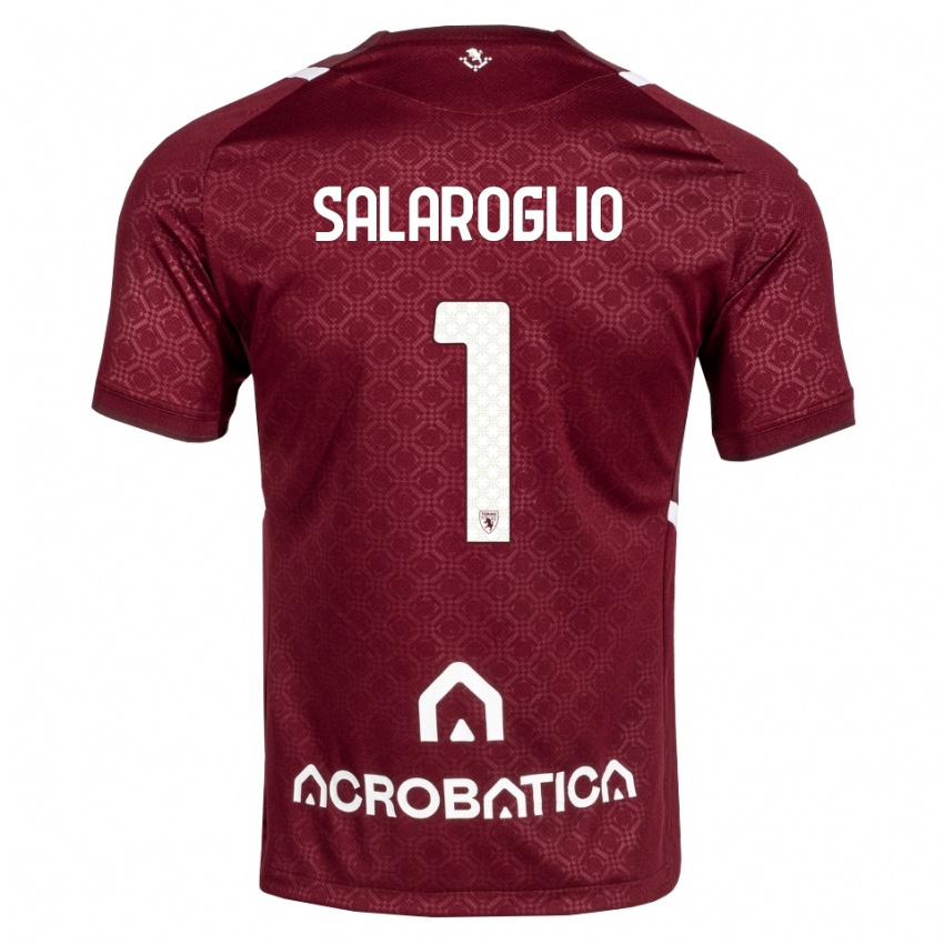 נשים Mattia Salaroglio #1 בורדו לבן ג'רזי ביתית 2026/27 חולצה קצרה