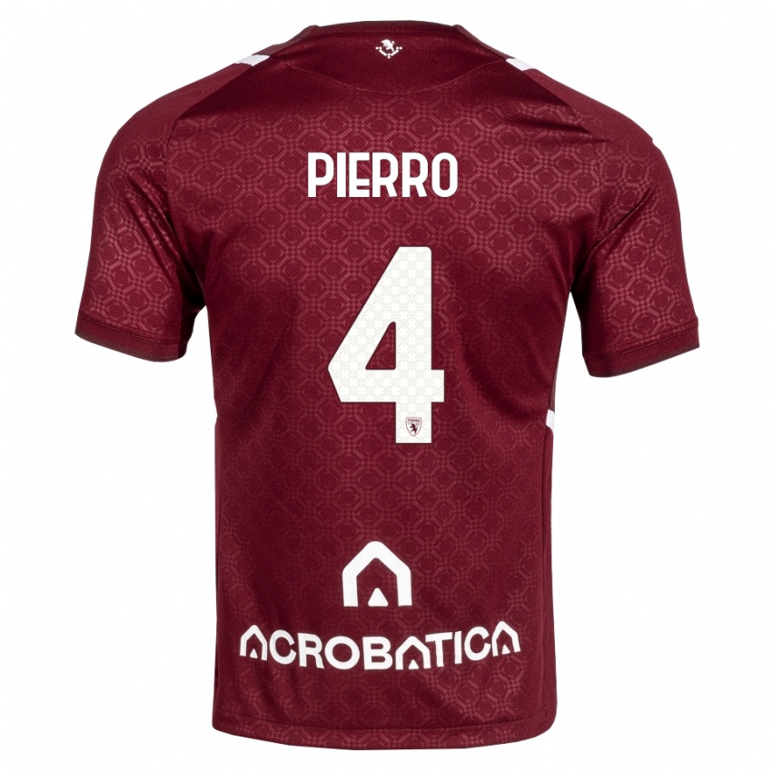 נשים Dennis Pierro #4 בורדו לבן ג'רזי ביתית 2026/27 חולצה קצרה