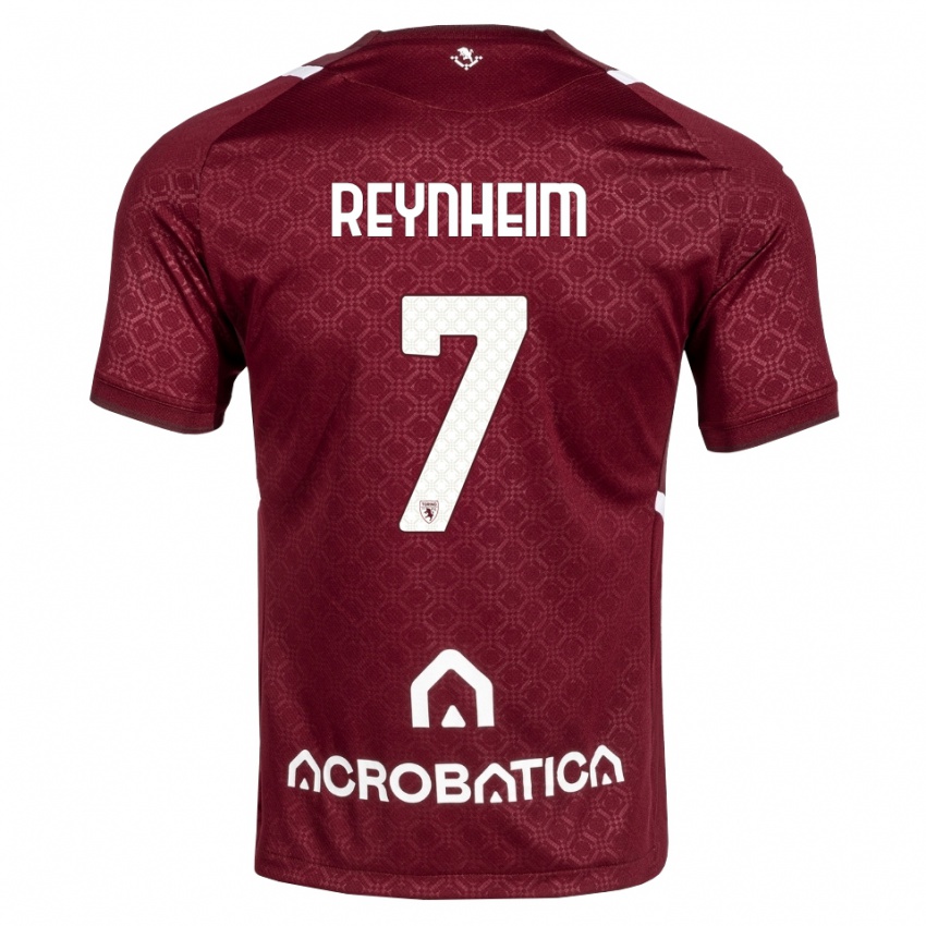 נשים Dávid Reynheim #7 בורדו לבן ג'רזי ביתית 2026/27 חולצה קצרה