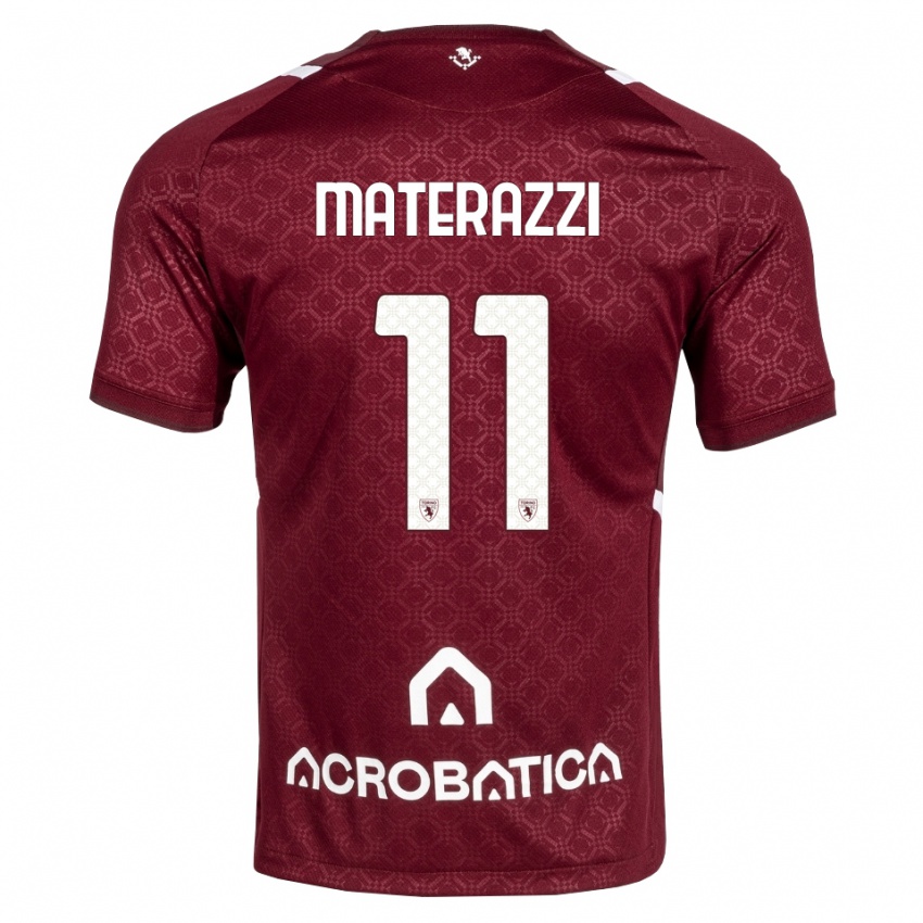 נשים Gianfilippo Materazzi #11 בורדו לבן ג'רזי ביתית 2026/27 חולצה קצרה