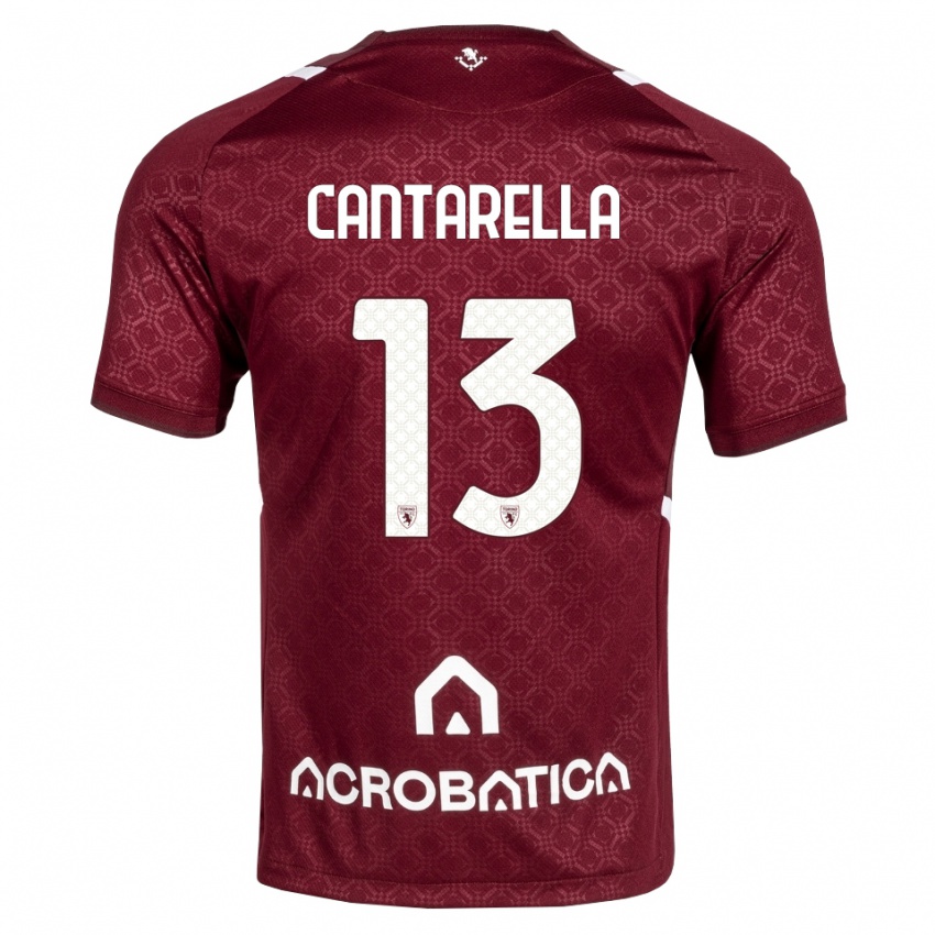 נשים Luca Cantarella #13 בורדו לבן ג'רזי ביתית 2026/27 חולצה קצרה