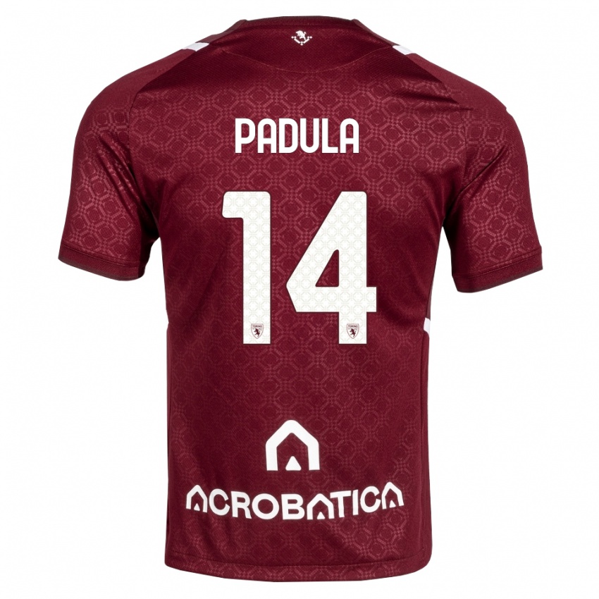נשים Cristian Padula #14 בורדו לבן ג'רזי ביתית 2026/27 חולצה קצרה