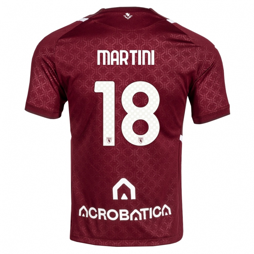 נשים Edoardo Martini #18 בורדו לבן ג'רזי ביתית 2026/27 חולצה קצרה