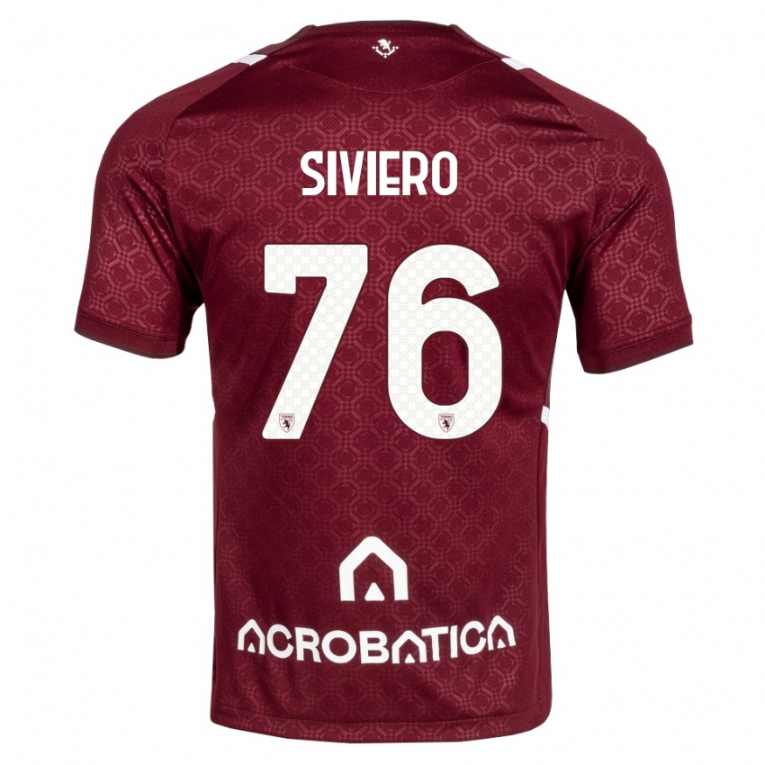 נשים Lapo Siviero #76 בורדו לבן ג'רזי ביתית 2026/27 חולצה קצרה