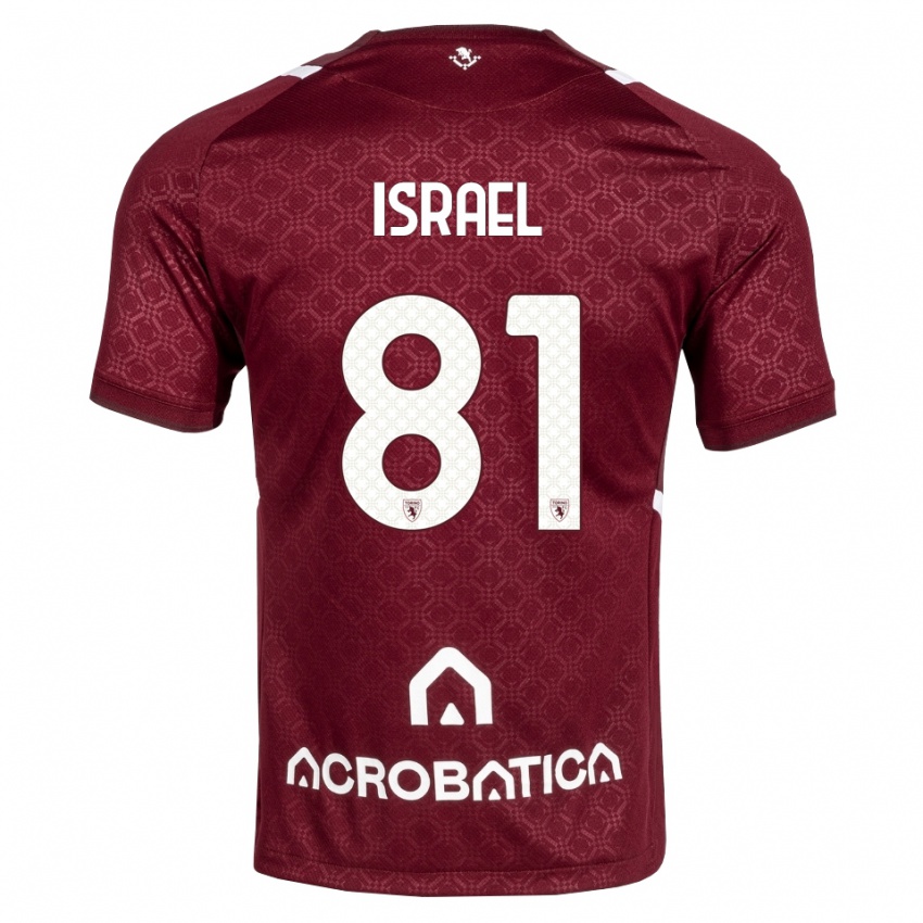 נשים פרנקו ישראל #81 בורדו לבן ג'רזי ביתית 2026/27 חולצה קצרה
