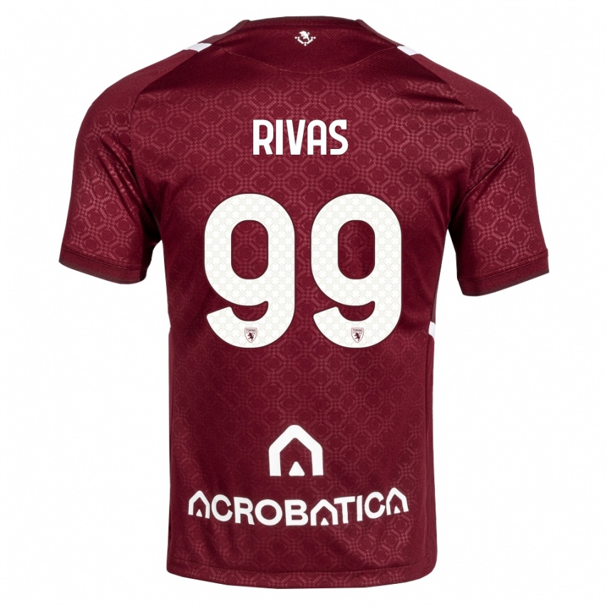 נשים Feder Rivas #99 בורדו לבן ג'רזי ביתית 2026/27 חולצה קצרה