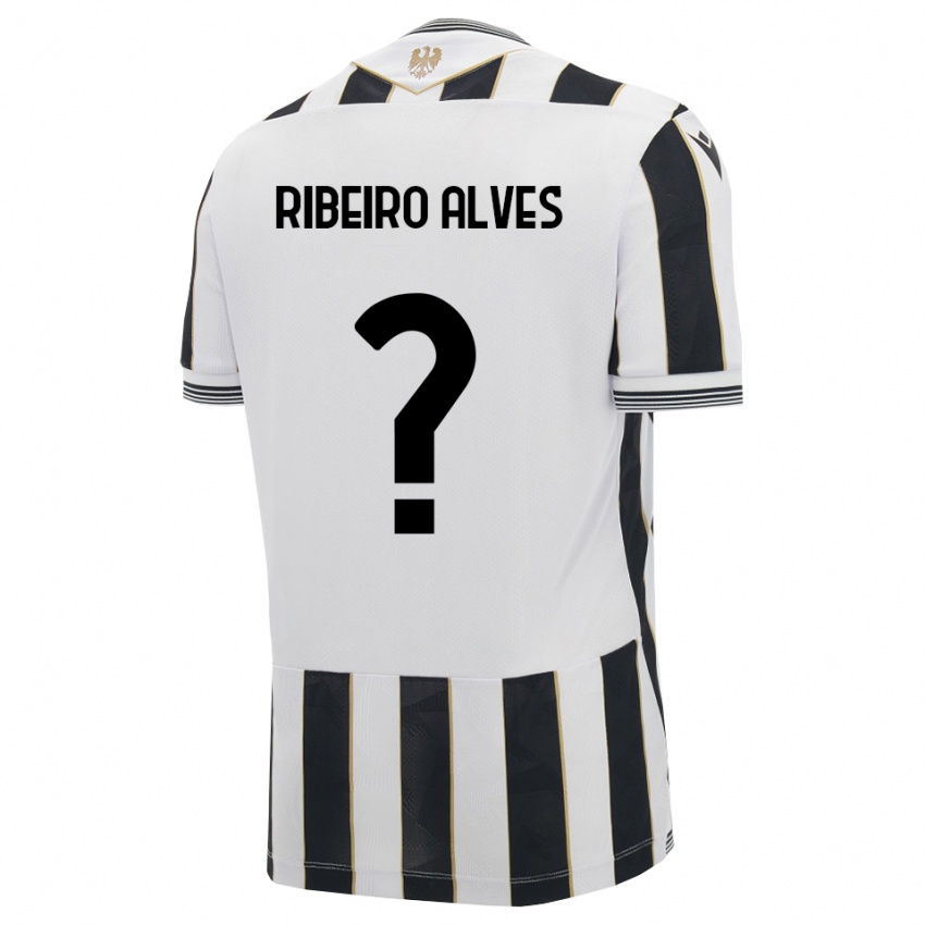 נשים Noah Ribeiro Alves #0 שחור לבן ורוד ג'רזי ביתית 2026/27 חולצה קצרה